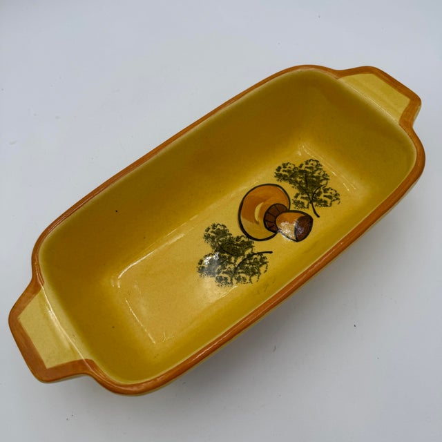 Ceramic Vintage Los Angeles Pottery Mushroom Carrot Loaf Pan Ceramic For Sale - Image 7 of 7