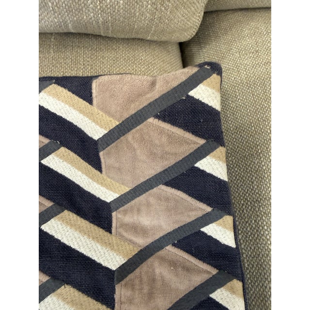 Williams-Sonoma Williams-Sonoma Harwich Fossil Blue Pillows, Pair For Sale - Image 4 of 12
