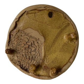Vintage Organic Handmade Abstract Studio Pottery Wall Sculpture, Unsigned For Sale