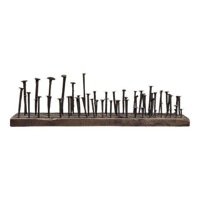 Antique Untitled Found Art Brutalist Nail Assemblage (Outsider Art) For Sale