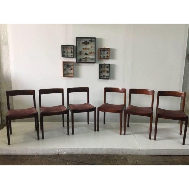 Danish Walnut Dining Chairs - Set of 6 For Sale - Image 4 of 8