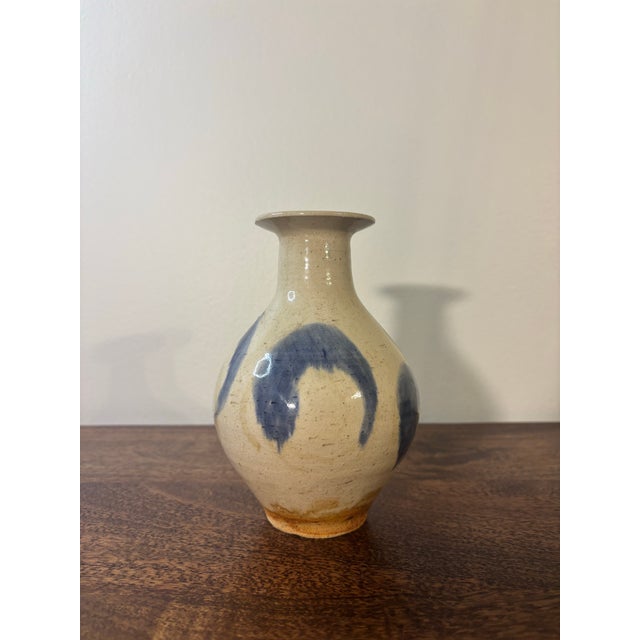 Mid-Century Modern Vintage Mid Century 1960s American Studio Ceramic Vase - Signed For Sale - Image 3 of 6
