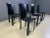 Black Leather Dining Chairs from De Couro, Brazil, 1980s, Set of 6, in Very Good conditions. Designed 1980 to 1989