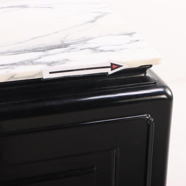 Marble Top Ebonized Sideboard in the Manner of James Mont, C. 1950. For Sale In Philadelphia - Image 6 of 8