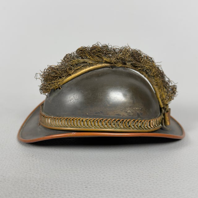 Antique Brass Helmet Inkwell, Early 1900s For Sale - Image 3 of 13