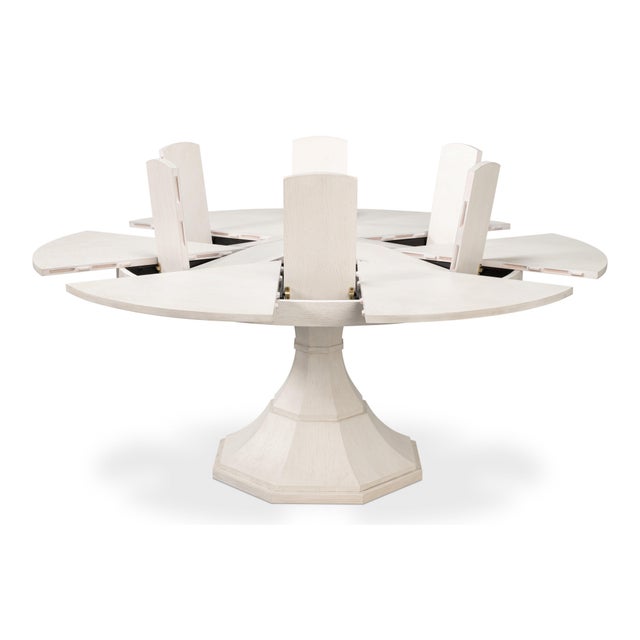 2020s White Oak Expanding Dining Table - 85 1/2" For Sale - Image 5 of 11