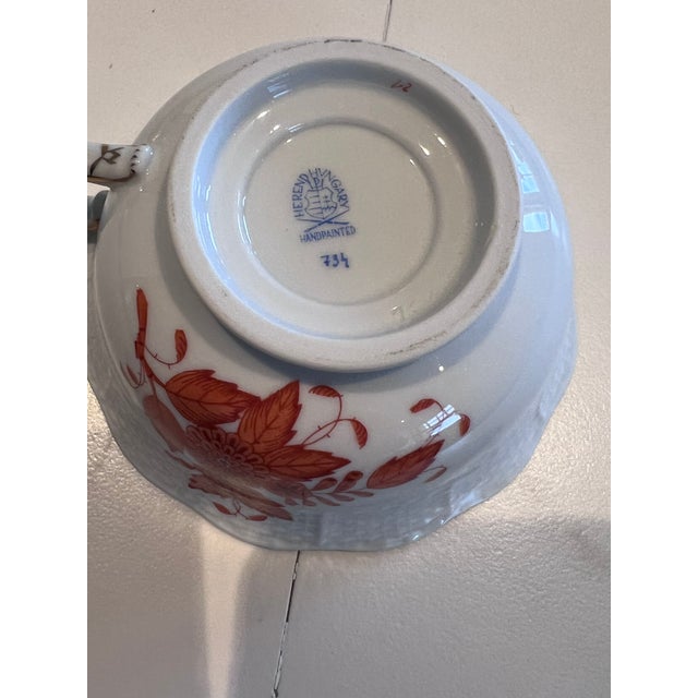 Herend 1970s Herend Chinese Bouquet Rust Coffee Set- 32 Pieces For Sale - Image 4 of 7