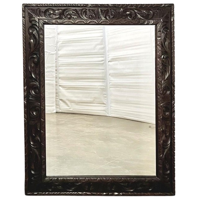 Antique French Renaissance Hand-Carved Wall Mirror is a great choice to add Old World ambiance to any room, and with its...