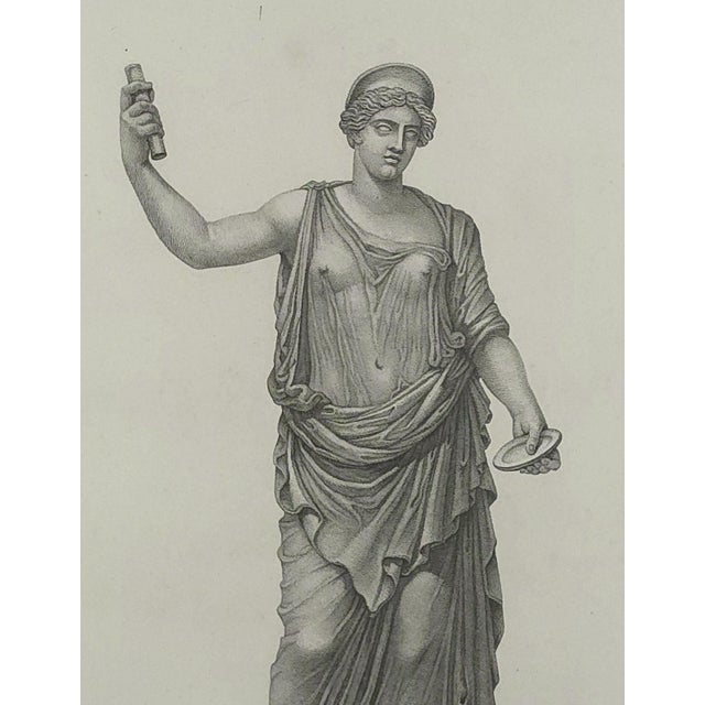 Realism Neoclassical Engraving by Piranesi of a Goddess, 19th Century or Earlier For Sale - Image 3 of 6