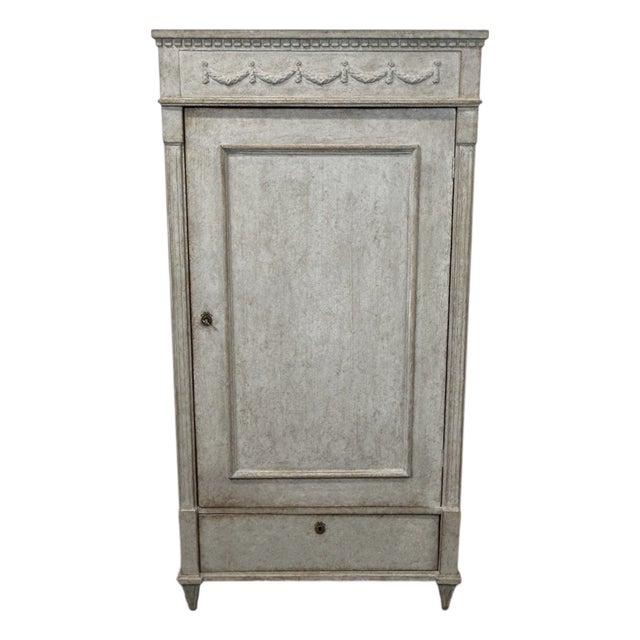 Gustavian Linen Cupboard, 1880s For Sale