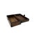 Wood Chinese Brown Dimensional Relief Flower Motif Rectangular Storage Box Chest For Sale - Image 7 of 9