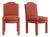 Red Velvet Leo Dining Chairs by Ceraudo, Set of 2 For Sale