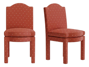 Red Velvet Leo Dining Chairs by Ceraudo, Set of 2