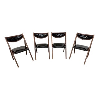 Mid-Century Modern Stakmore Folding Dining Chairs - Set of 4 For Sale