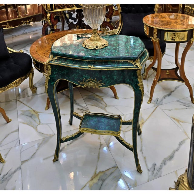 Add a touch of timeless French elegance to your home with this exquisite Louis XV Side Table, finished in a luxurious...