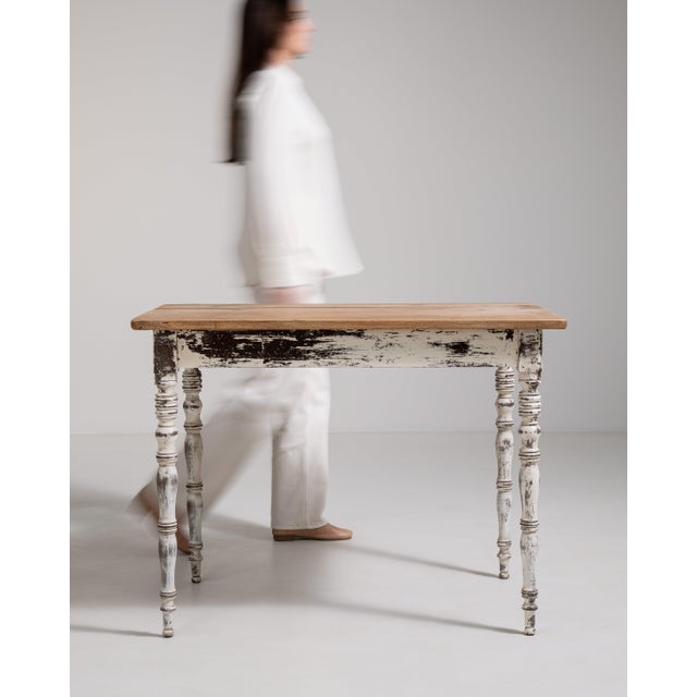 1900 - 1909 French Table with Single Drawer For Sale - Image 5 of 16