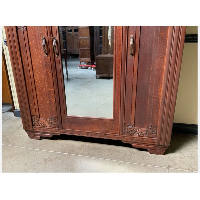 Antique Art Deco Wardrobe, 1930 For Sale - Image 4 of 12