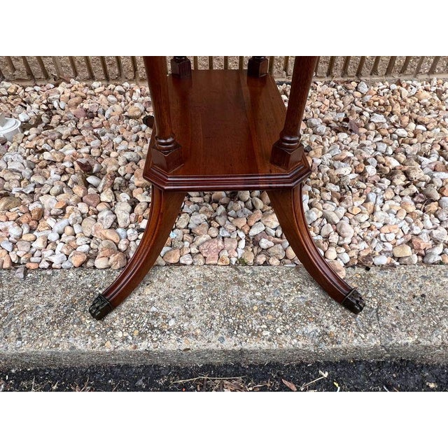 Early 20th Century Antique Regency Style Mahogany Drop Leaf Side Table For Sale In Washington DC - Image 6 of 11