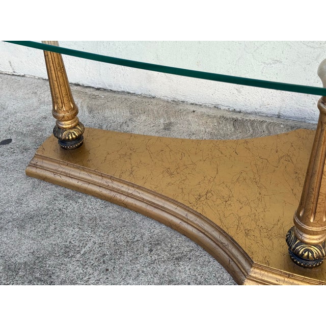 Burnished Gold + Glass Coffee Table For Sale In San Francisco - Image 6 of 12