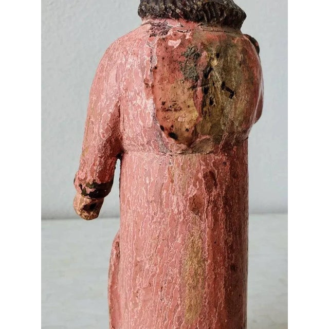 19th Century Spanish Colonial Santo Altar Figure For Sale - Image 4 of 11