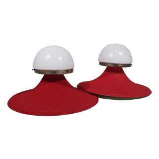 Wall or Ceiling Lamps with Flowing Lines and Subtle Texture, 1950s, Set of 2 For Sale