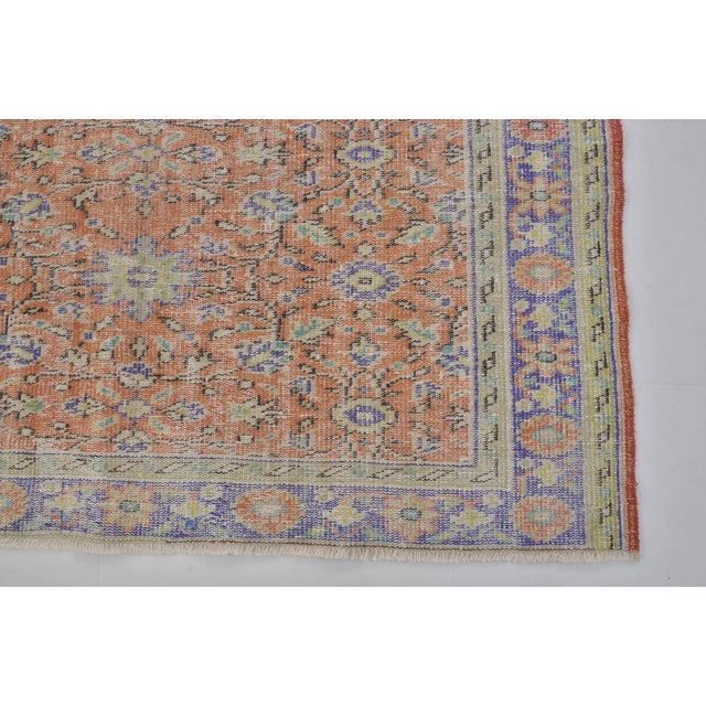 Home Living Turkish Vintage Rug For Sale - Image 9 of 10