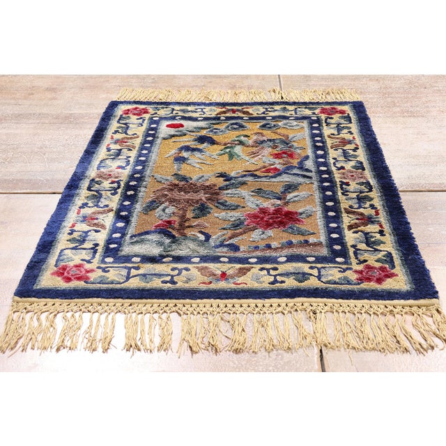 Antique Chinese Imperial Peking Rug, 02'07 X 04'01 For Sale - Image 9 of 10