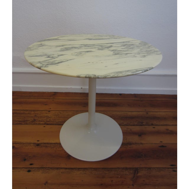Mid-Century Modern Tulip Side Table with Marble Top from Opal Möbel, 1970s For Sale - Image 3 of 7