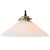Mid-Century French White Mat Opaline Glass & Brass Pendant Light For Sale - Image 4 of 14