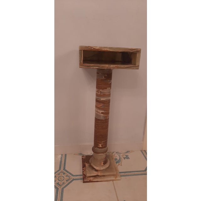 1960s Onyx Column Coffee Table, 1965 For Sale - Image 5 of 6