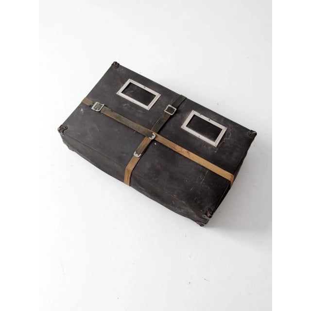 Metal Vintage Laundry Mailing Box For Sale - Image 7 of 8