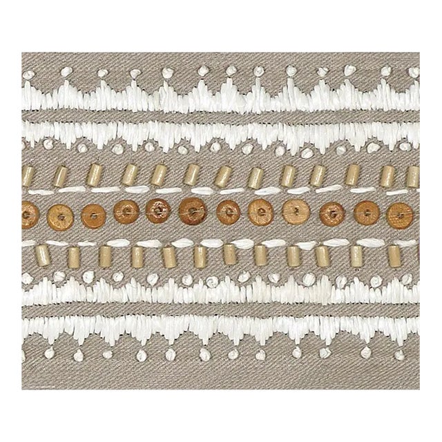 Schumacher X Mary Mcdonald Tonga Tape in Sea Oyster For Sale