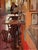 Fast Food Lunch by Kim English | Oil on Board Scene of a diner with a person eating lunch. For Sale