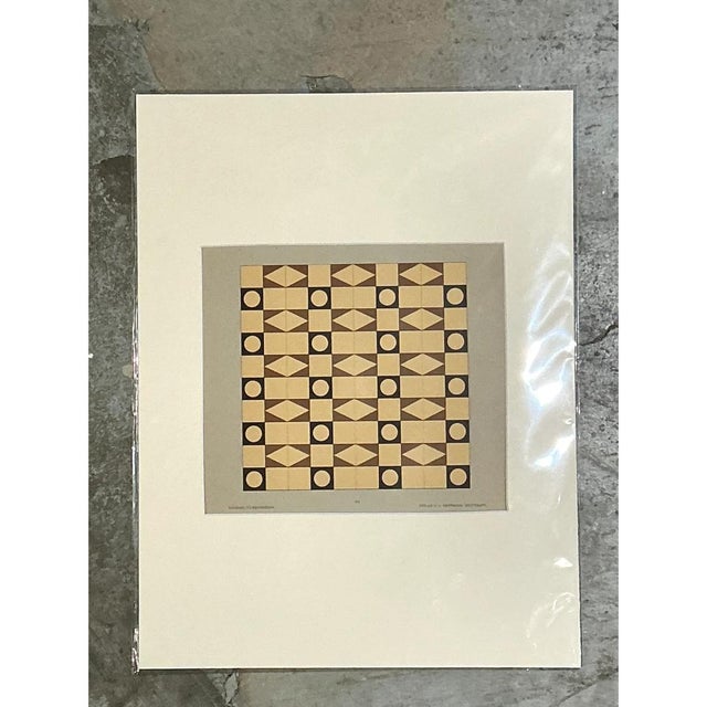 Vintage Mosaic Floor Tile Sample Serigraph For Sale - Image 11 of 14