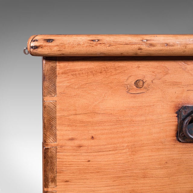 Antique Carriage Chest, English, Pine, Country House Storage Trunk, Victorian For Sale - Image 11 of 12