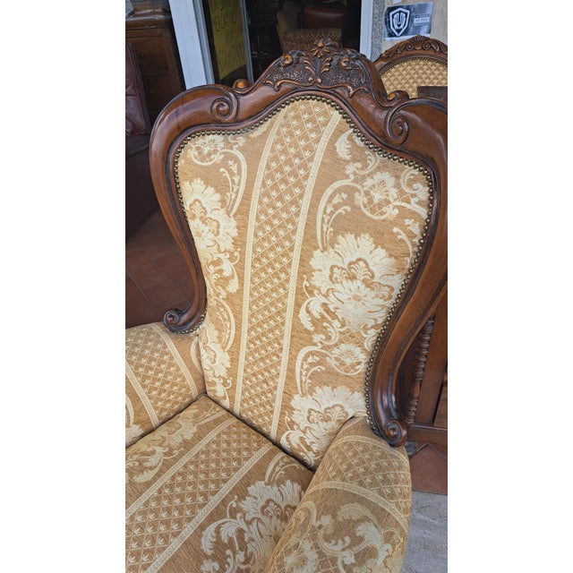 1950s Antique Italian Living Room Set, 1890s, Set of 3 For Sale - Image 5 of 9