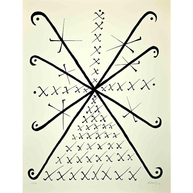 Modern Rafael Alberti, Letter X, Lithograph, 1972 For Sale - Image 3 of 3