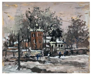 Magdalena Spasowicz, Landscape, Oil on Board