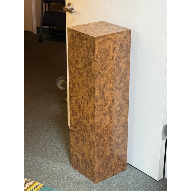 Burl Wood Veneer Pedestals, Set of Three For Sale - Image 15 of 18