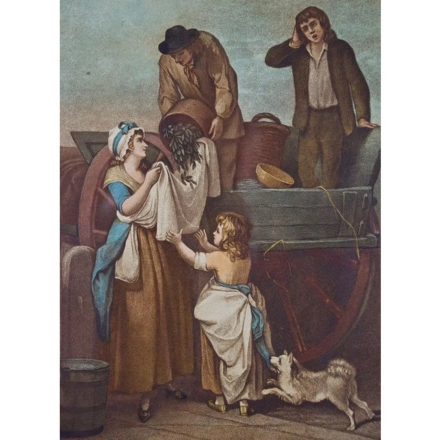 This is a beautifully framed engraving, printed in colors with additional hand coloring, from the famous "Cries of London"...