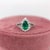 Contemporary GIA Certified Colombian Emerald Ring w Earth Mined Diamonds in Solid 14K Gold For Sale - Image 3 of 10
