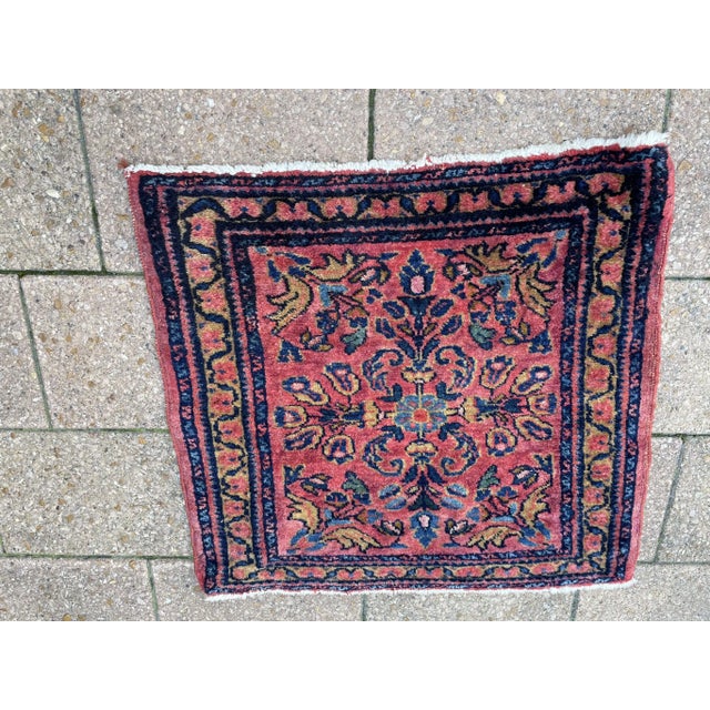 Early 20th Century Antique Lilihan Oriental Multi Colors,1'9" X 1'9" C-1920 For Sale - Image 5 of 10