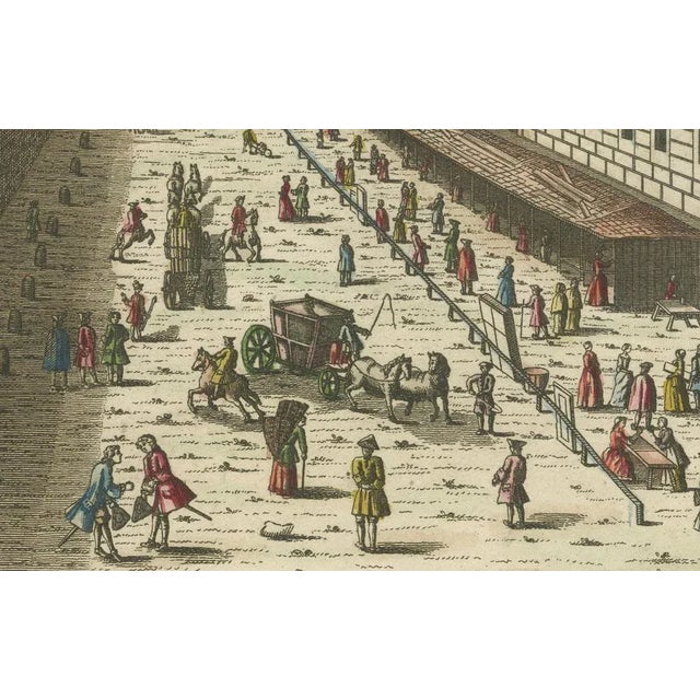 Paper Hand-Colored Optical View of Vienna, 1780, Paper For Sale - Image 7 of 9