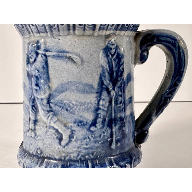Antique Robinson Clay Bristol Slip Glazed Stoneware Golfing Mug for your consideration. The mug measures approx. 5 1/2...