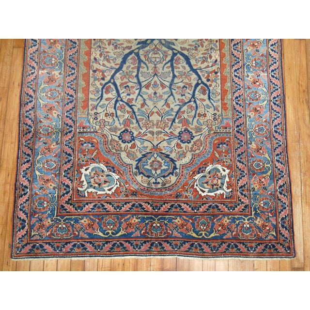 Fascinating antique Persian Doroksh animal pictorial prayer rug. 4'3'' x 6'1'' Since the mid-19th century, Tabriz has lead...