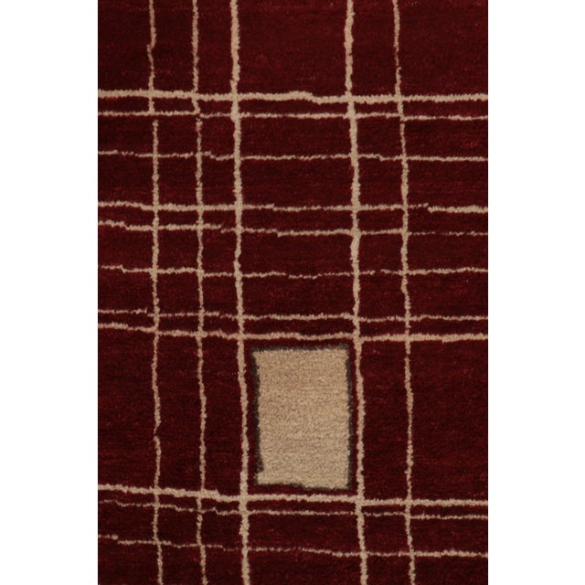 Contemporary Art Deco Style Geometric Gold Wool Rug, by Rug & Kilim, India For Sale In New York - Image 6 of 10