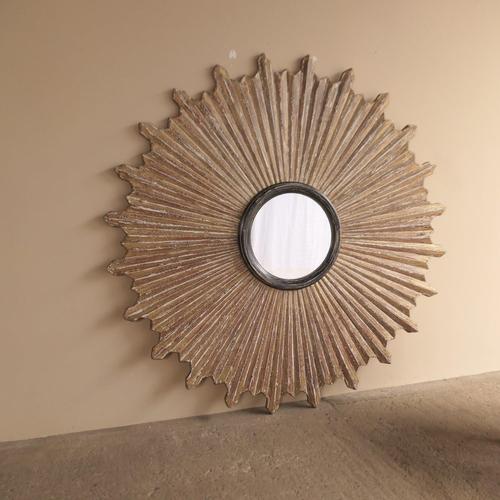 Large Sunbeam Wall Mirror, in Good conditions. Designed 1890 to 1919