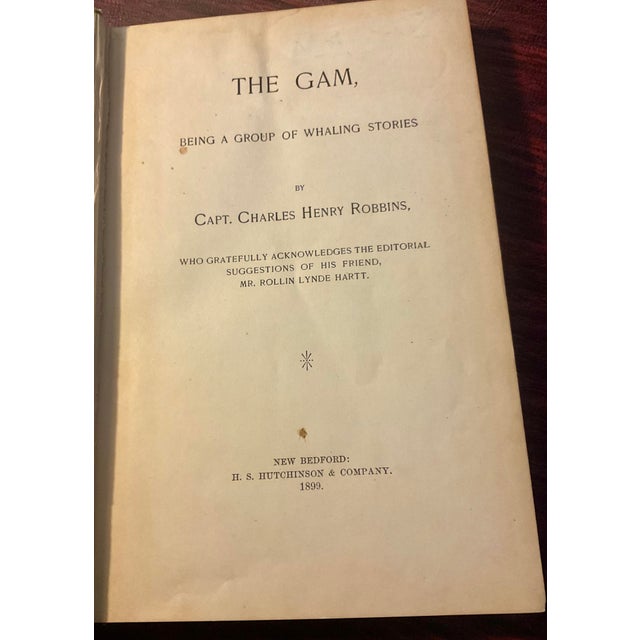 Antique Book With Whaling Stories, "The Cam", Circa 1899 by Captaun Charles Henry Robbins For Sale - Image 4 of 9