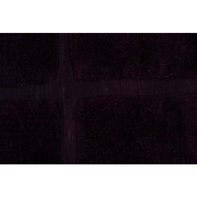 Textile Rug & Kilim’s Moroccan Rug With Purple Geometric Pattern in a High-Low Texture For Sale - Image 7 of 8