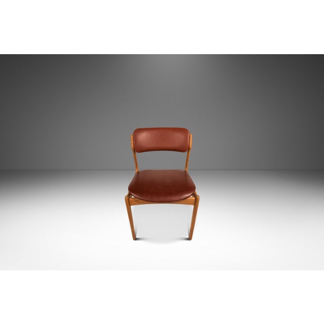 Mid-Century Modern Set of Six (6) Bespoke Danish Modern Model 49 Dining Chairs in Teak & New Leather by Erik Buch for O. D. Møbler, Denmark, C. 1960s For Sale - Image 3 of 18